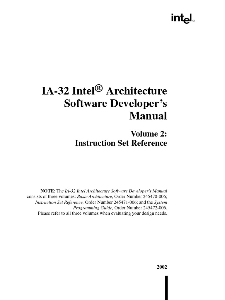 Intel Instruction Set Reference Check