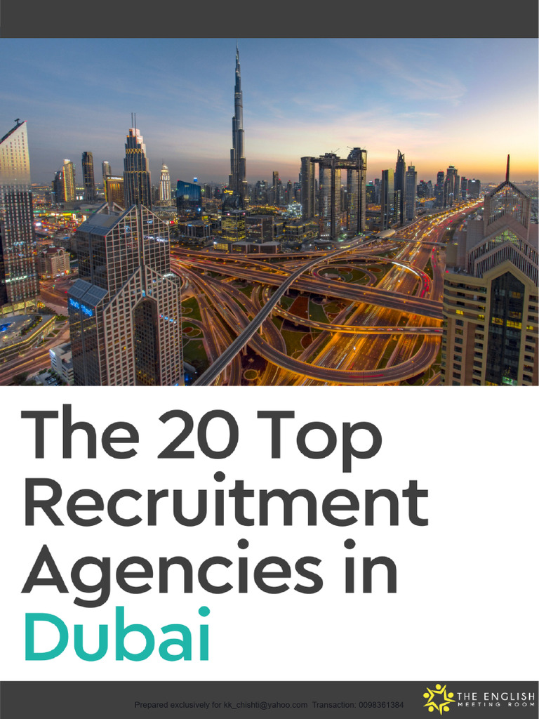 The 20 Top Recruitment Agencies In Dubai Pdf Recruitment Linked In