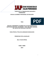 Tesis Dislexia Rendimiento Académico Estudiantes Secundaria Institución José A.quiñonez Distrito Capachica Puno 2015