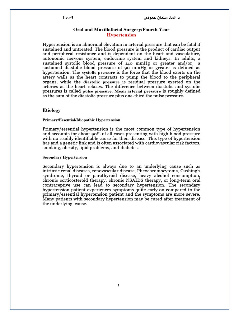 Lec 3 | PDF | Myocardial Infarction | Coronary Artery Disease