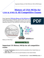 Important History of USA MCQs For CSS &#038 PMS Exams