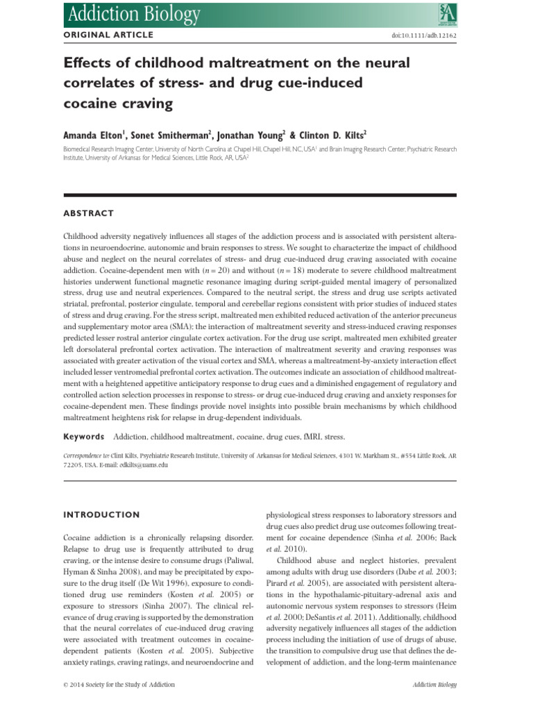 Effects of Childhood Maltreatment On The Neural Correlates of Stress ...
