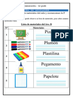 Ficha de Leemos Lista de Materiales