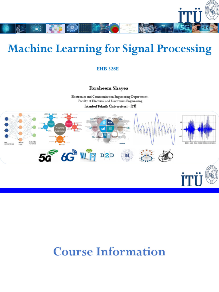 Machine Learning for Signal Processing Course | PDF | Machine Learning ...