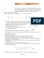 Preuve de Physique-Chimie, BAC Séries C-E, Année 2015, Côte D'ivoire