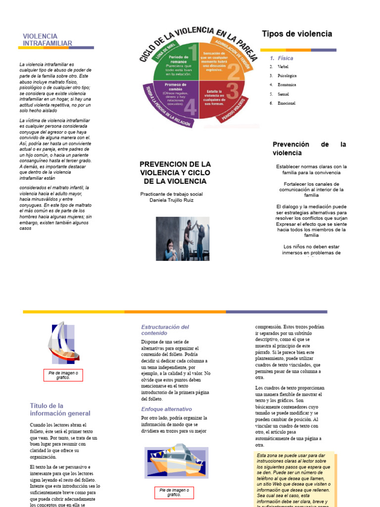 Folleto de Prevencion de La Violencia Intrafamiliar | PDF | Violencia ...