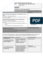 Danielson Model Lesson Template: (Danielson 1c: Setting Instructional Goals)