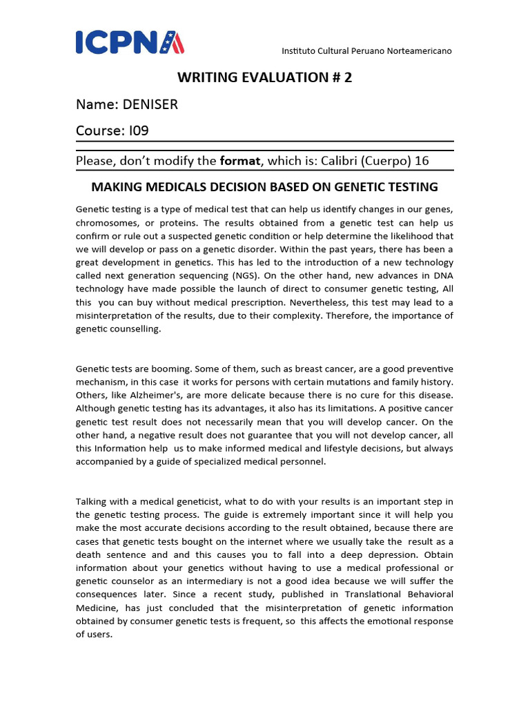 Genetic Testing: Risks and Benefits | PDF | Genetic Testing | Genetics