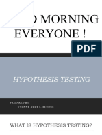 HYPOTHESIS TESTING Grade 11