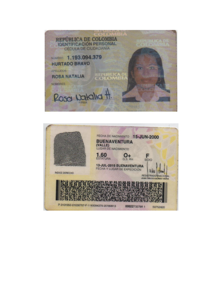 Cedula de Ciudadania | PDF