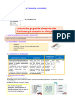 ALIMENTOS  Conozco los grupos de alimentos y las funciones que cumplen en el organismo (1)