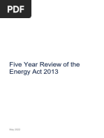 Energy Act 2013 Five Year Review