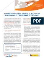 Repercusiones Del Cambio Clim Tico en La Seguridad y La Salud en El Trabajo - CAST