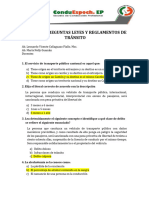 2023 BANCO DE PREGUNTAS LEYES Y REGLAMENTOS DE TRÁNSITO