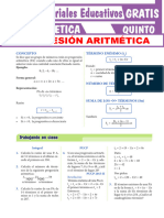 Progresion Aritmetica para Quinto Grado de Secundaria