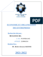 Economie Et Organisation