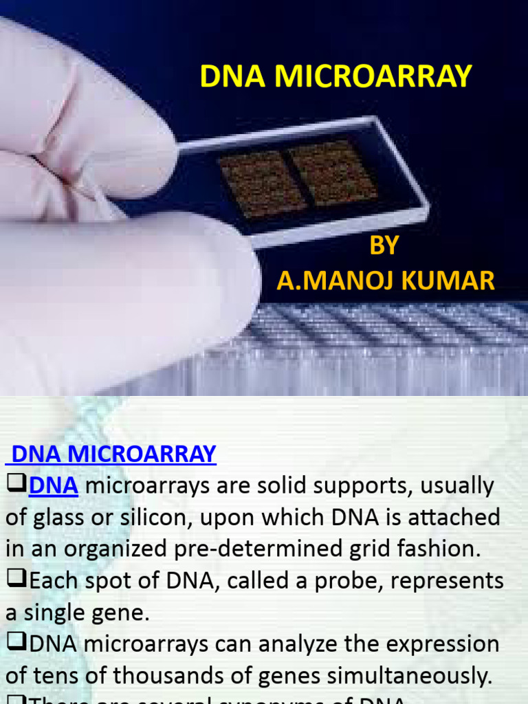 Overview of DNA Microarray Technology | PDF | Dna Microarray ...