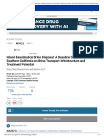 Inland Desalination Brine Disposal: A Baseline Study From Southern California On Brine Transport Infrastructure and Treatment Potential