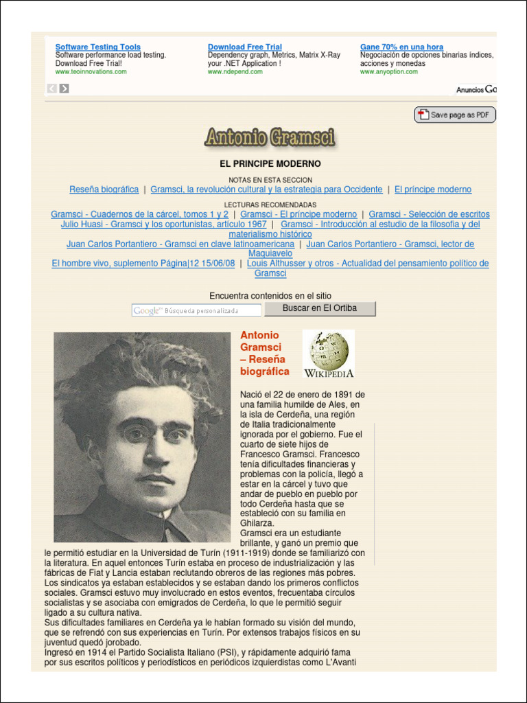 Gramsci, El Principe Moderno | PDF | Antonio Gramsci | marxismo