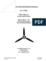Operation and Maintenance Manual No. E 540A: Constant Speed Propeller