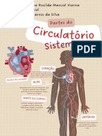 Parts of The Human Circulatory System Science Poster in Light Brown Rose Pink Flat Graphic Style - PDF