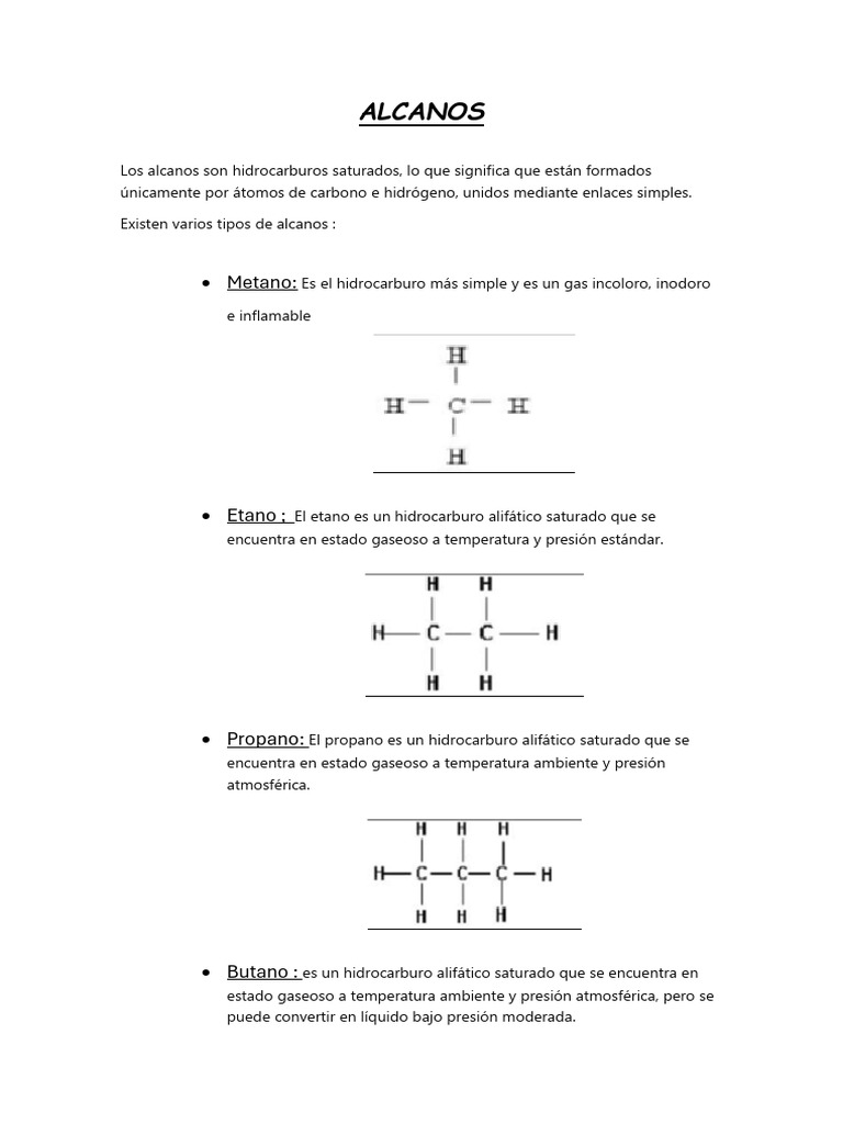 Alcanos, Alquenos y Alquinos: Guía Completa | PDF | Alqueno | Hidrocarburos