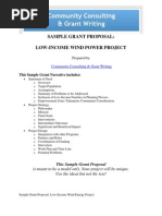 Sample Grant Proposal Wind Energy Low Income