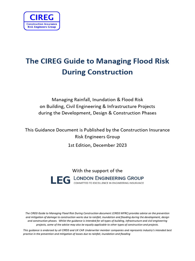 Flood Risk Management in Construction | PDF | Flood | Risk