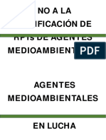 No A La Modificación de Rpts de Agentes Medioambientales