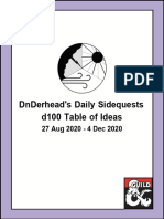 DnDerhead's Daily Sidequests D100 Table of Adventure Ideas (No. 4)