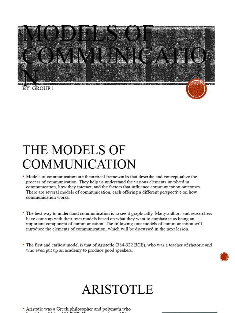 Models of Communication | PDF | Aristotle | Communication