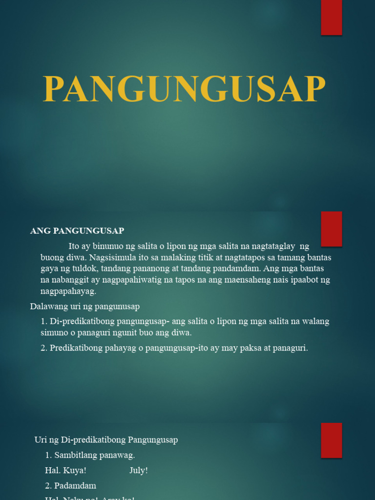 Fil. 104 PPT Pangungusap New | PDF