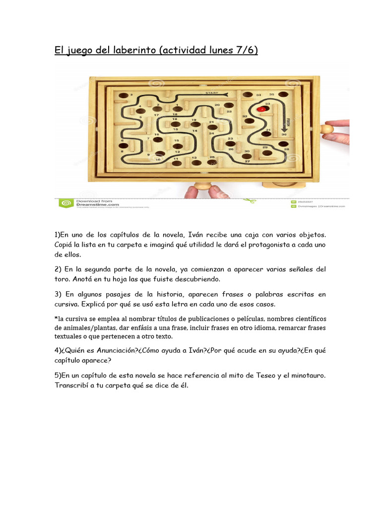 El Juego Del Laberinto 2 Trabajo 2 | PDF