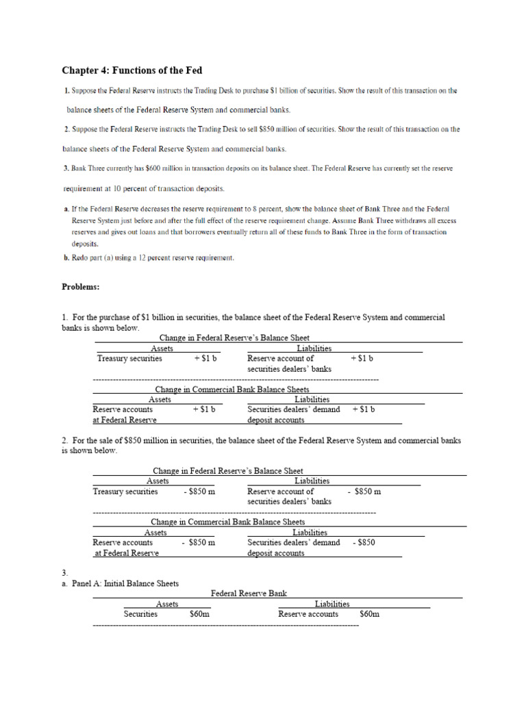 Chapter Four Class Exercise Problems Solutions Pdf Federal