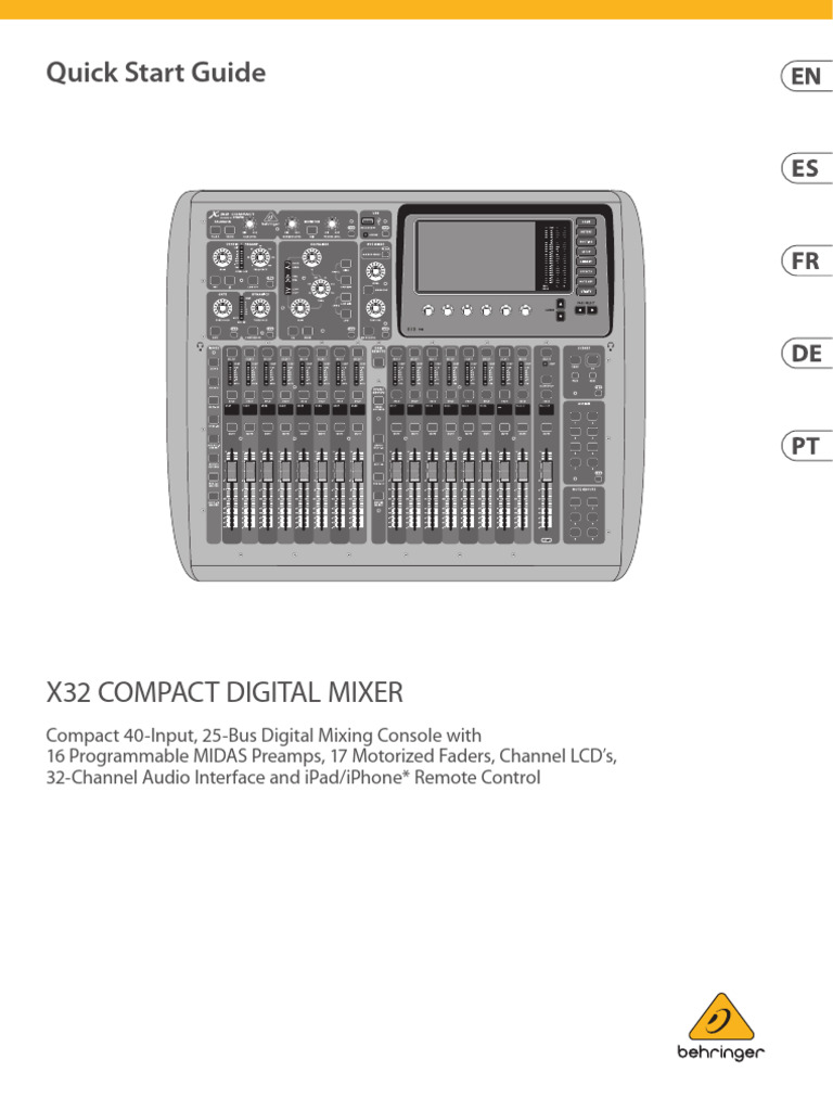 Manual Behringer X32 Compact Portugues PDF Ingeniería de Edificación Bienes manufacturados