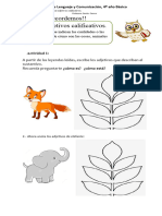 Guía LENG ADJETIVOS 4º AÑO