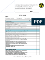 Vital Signs Checklist B