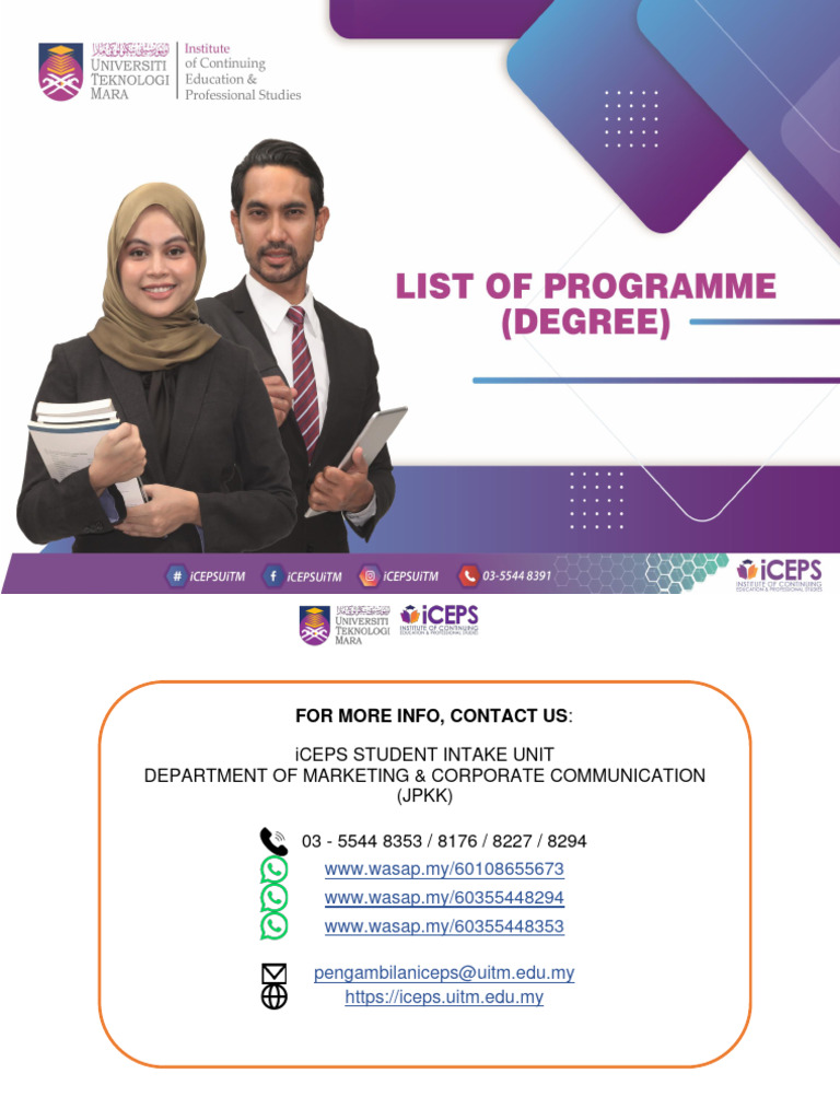UiTM Degree Courses Overview 2023 | PDF | Business