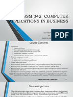BSM 342 - Computer Application To Business 2023