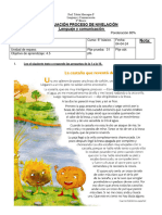 Evaluación Proceso de Nivelación Lenguaje y Comunicación: Nota