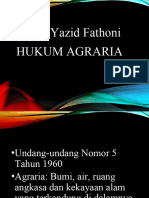 Hukum Agraria M. Yazid Fathoni