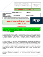 Guia 2 - Magnitudes Fisicas y Notación Científica - Fisica - P1 - 7°