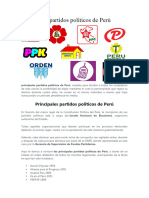 Principales Partidos Políticos de Perú