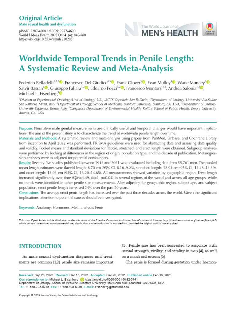 Penis | PDF | Systematic Review | Meta Analysis