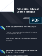 Princípios  Bíblicos Sobre Finanças