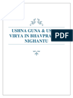 Ushna Guna and Ushna Virya in Bhavprakash Nighnatu