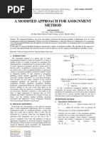 A Modified Approach For Assignment Method: Anju Khandelwal