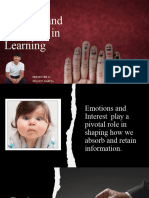 Interests and Emotions in Learning REPORT