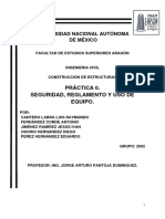 Práctica 0. - Seguridad, Reglamento y Uso de Equipo.