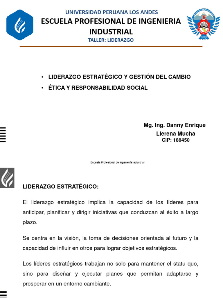 Liderazgo Estratégico y Gestión Del Cambio | PDF | Liderazgo | Marketing